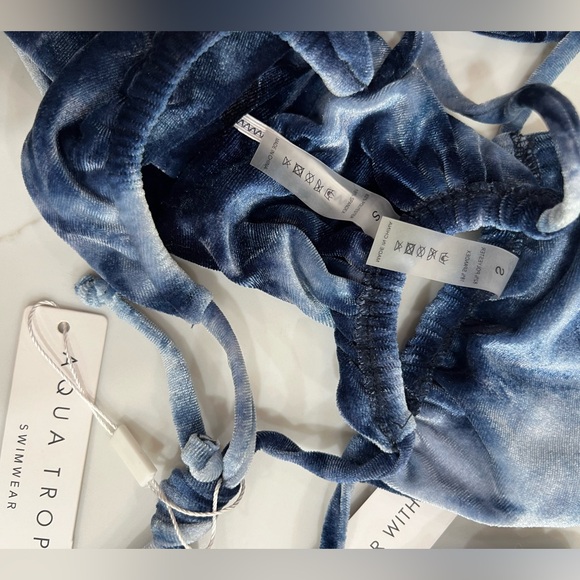 SMALL velvet BIKINI SET with scrunchie - Picture 4 of 4